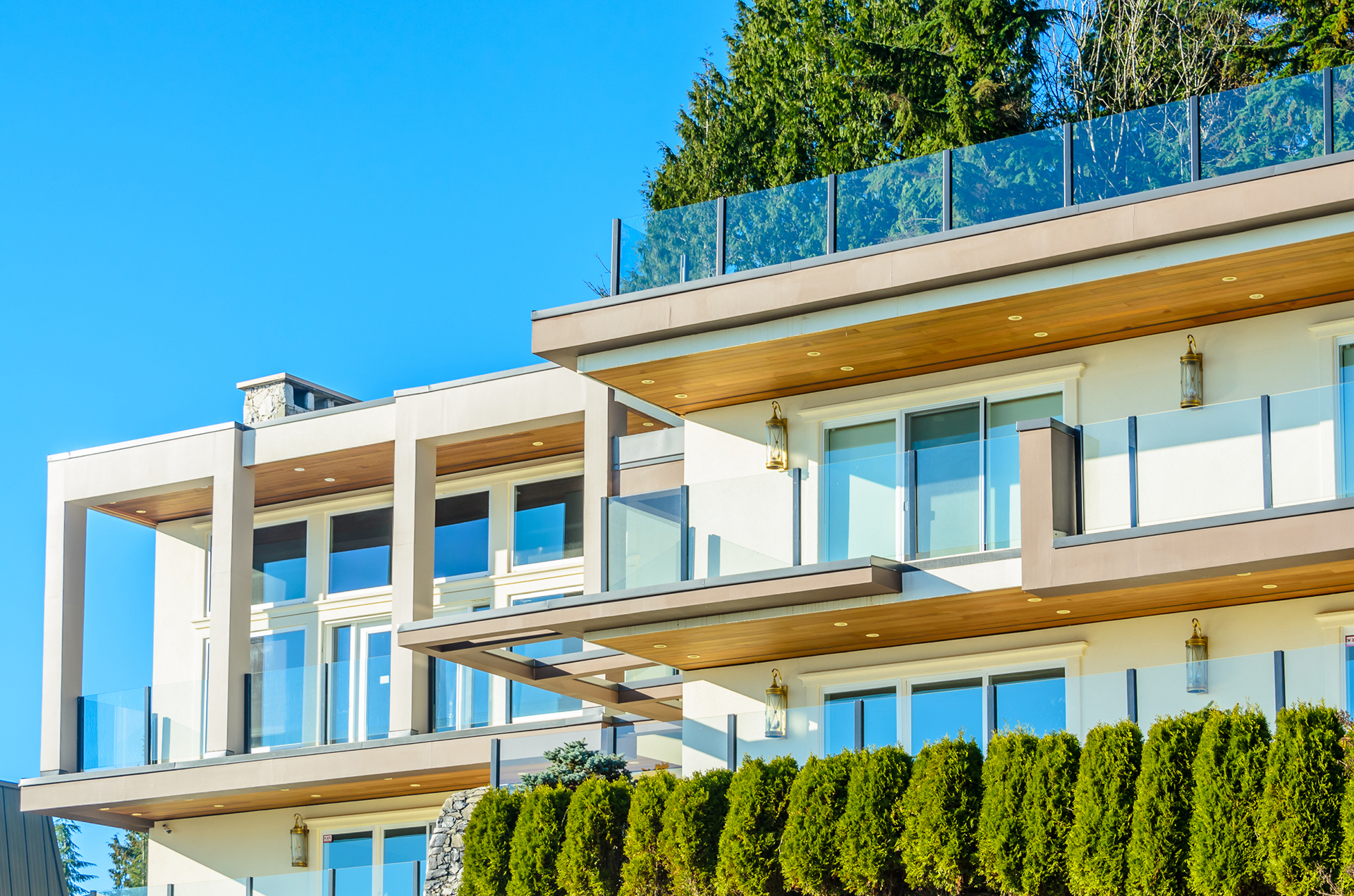 Modern concrete property illustrating durable structural construction